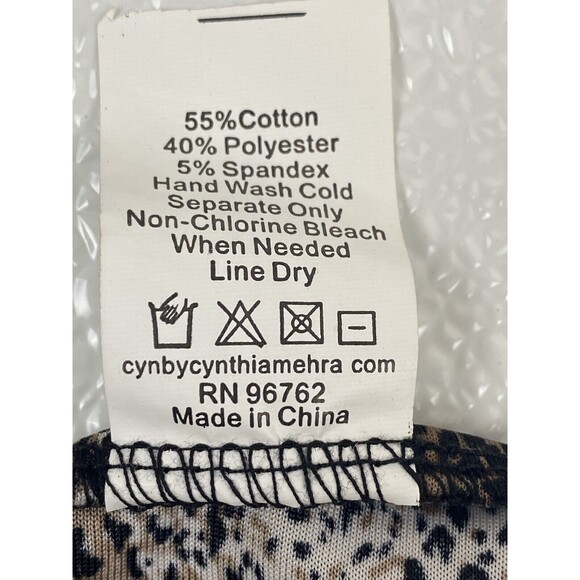 Cynthia Mehra Snake Skin Mini Dress Tunic Sleeveless Size L/XL Uneven Hemline - Picture 3 of 7